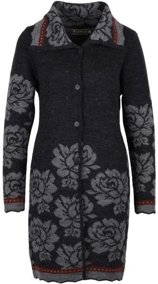 Flomax Womens Strickmantel Mary Wollen vest (Dames |zwart)