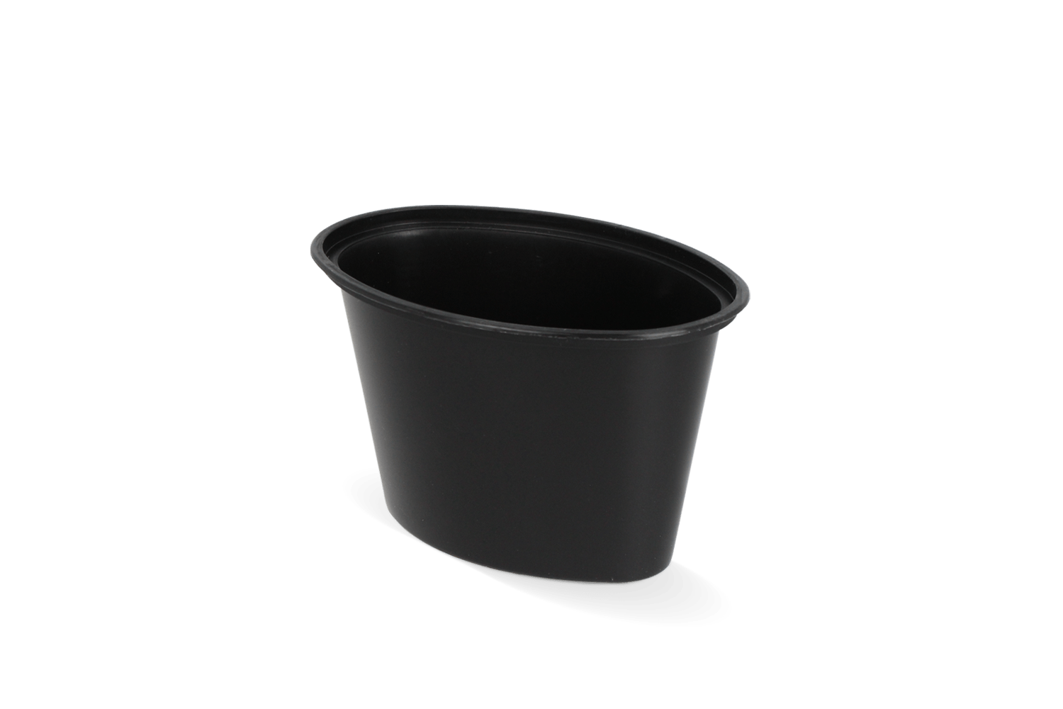 Ovaal sausbakje 4oz 100ml Ø88mm Zwart