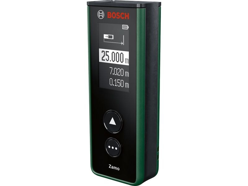 Bosch Laser-Distanzmesser Zamo Set 25 m Der Laser-Entfernungsmesser mit drei nützlichen Aufsätzen macht das Messen einfach leicht