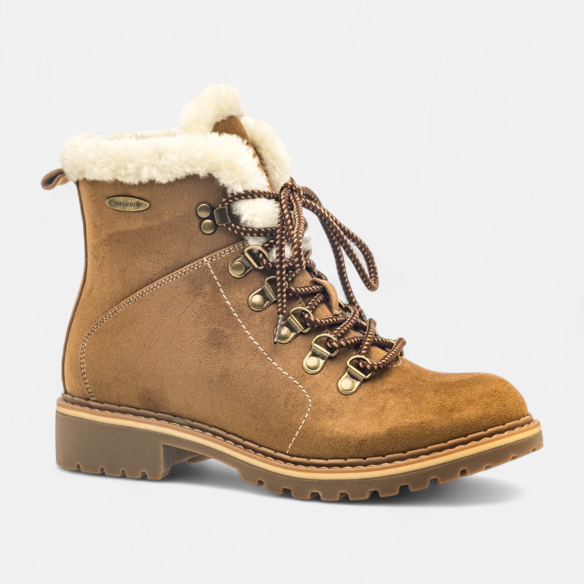 Bottines à lacets Femme cognac