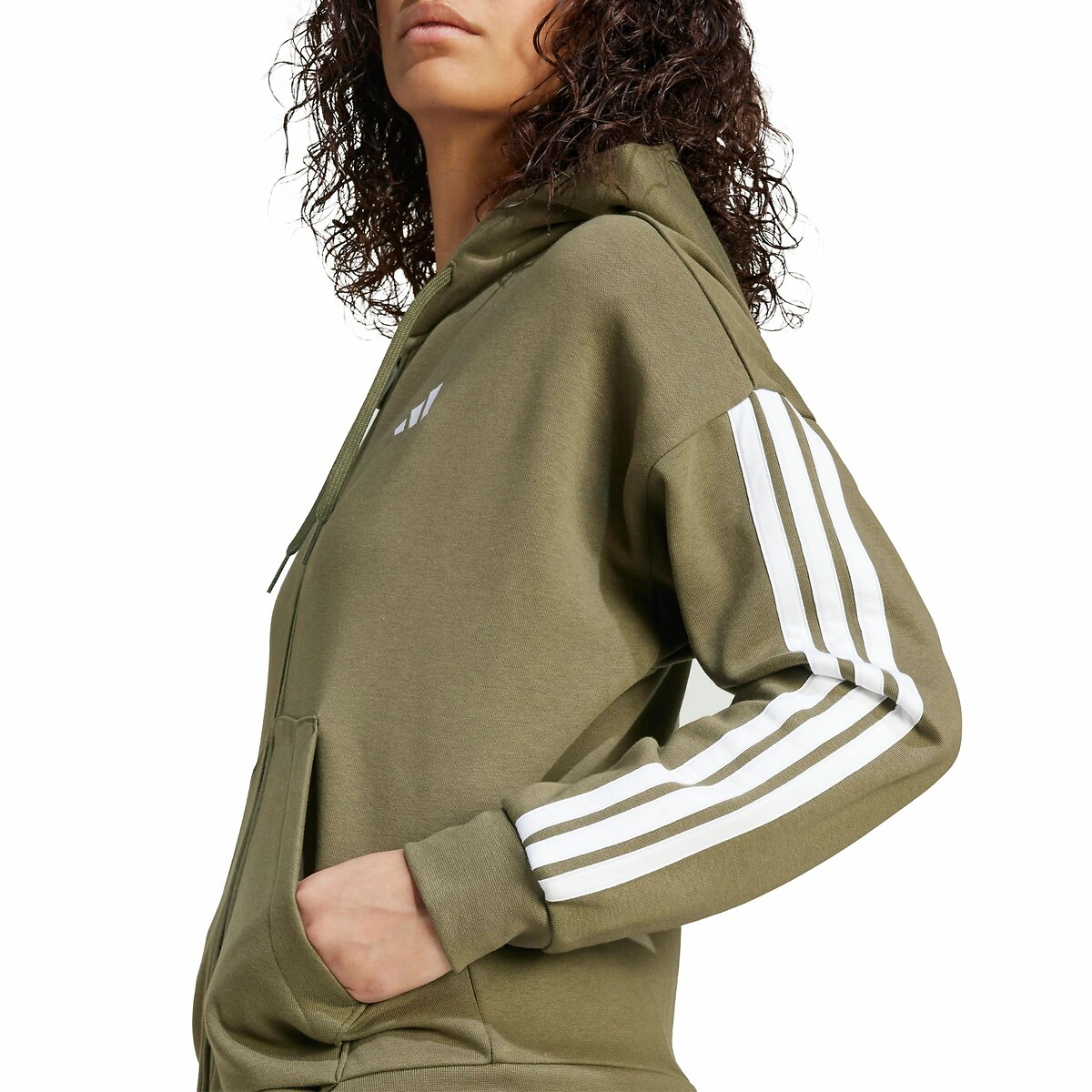 ADIDAS ROUPAS ESPORTIVAS<br>Moletom com zíper Essentials Linear