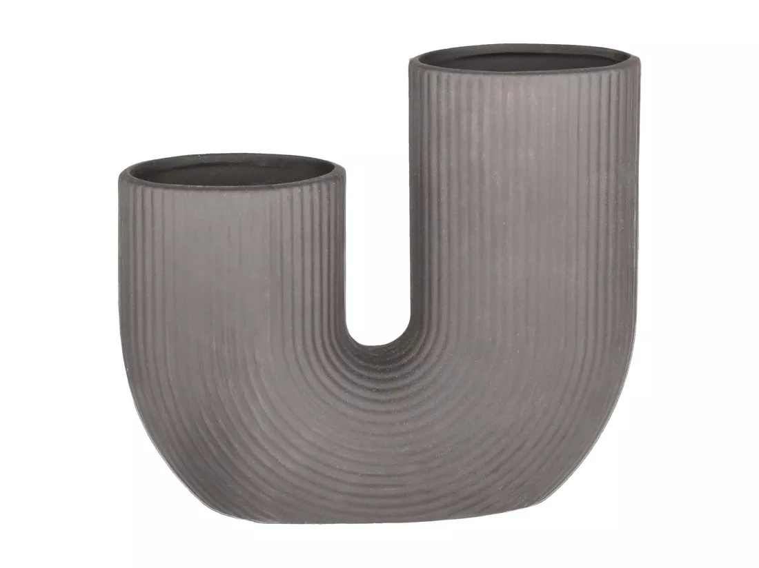 Vase Trilo noir moyen 16 x 5.5 x 18