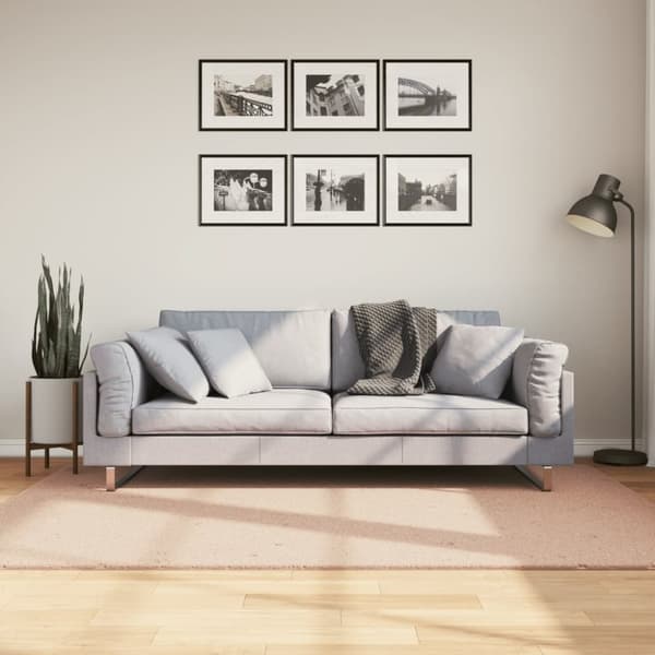 vidaXL Teppe HUARTE kort luv mykt og vaskbart blush 140x200 cm