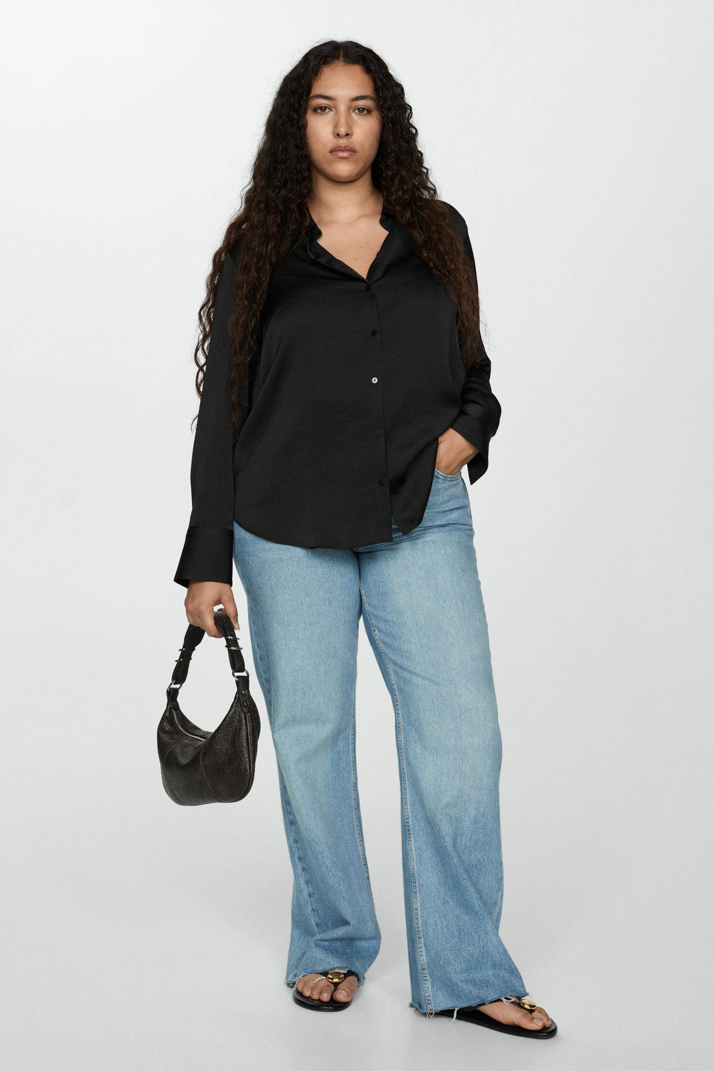 Mango blouse zwart