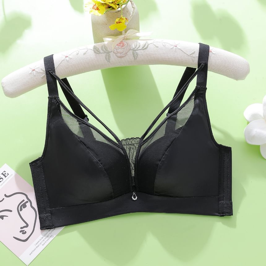 Bosolobe - Cutout Sheer Bra