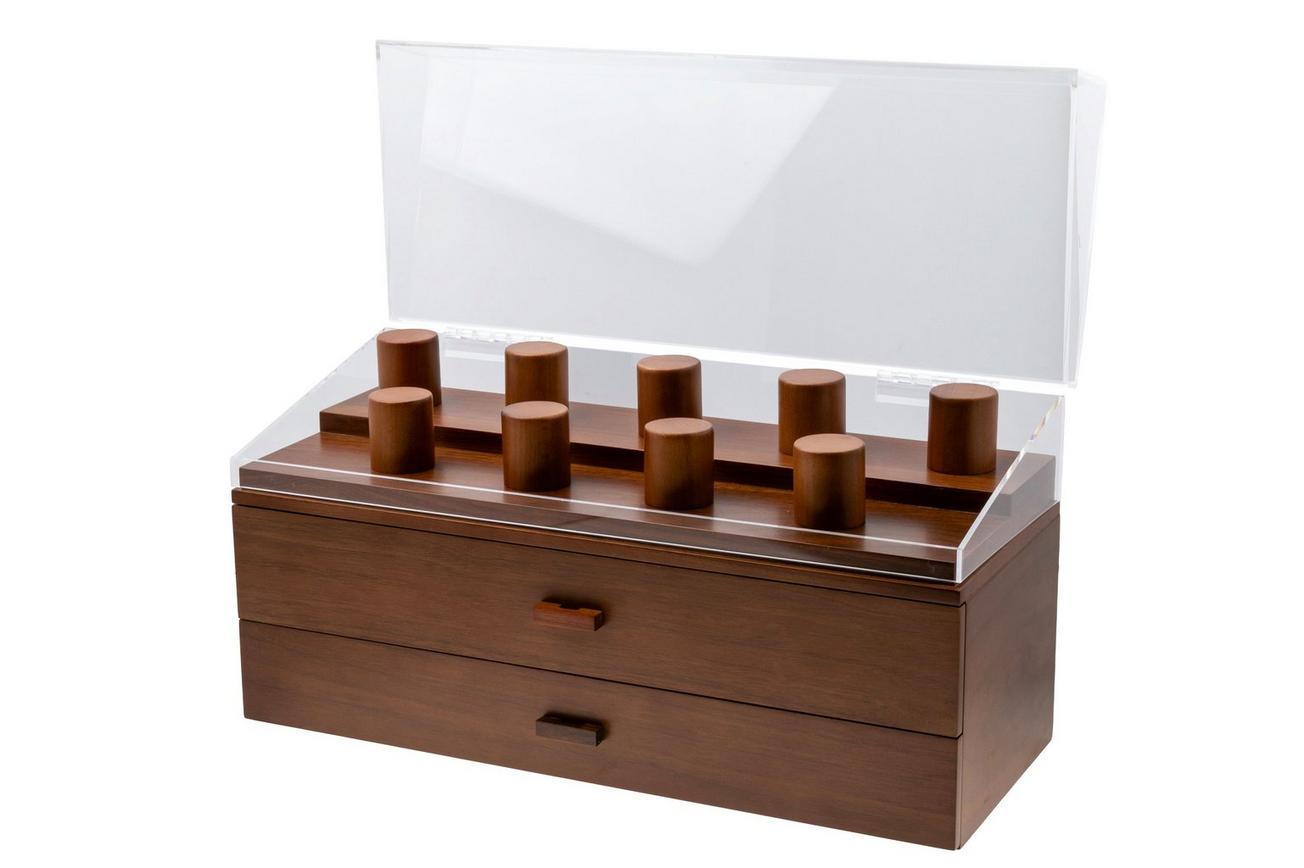 Holme & Hadfield Legacy Watch Display Case LGP-WT-978-1 Walnut, horloge display voor 17 stuks