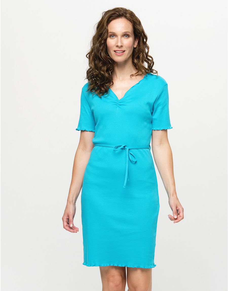 Robe turquoise 100% coton