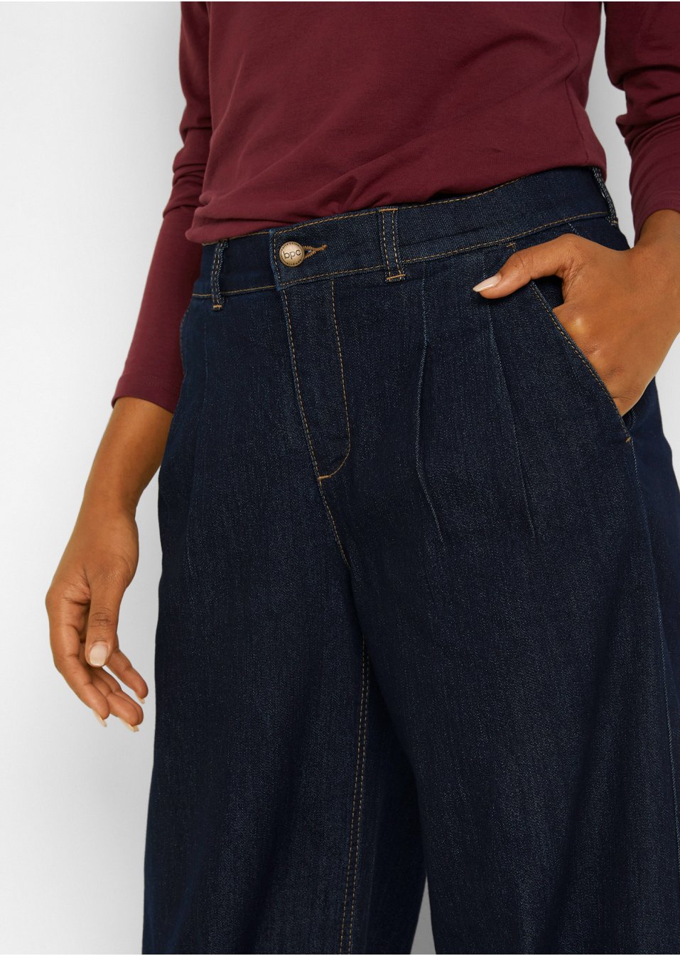 Jean Marlène avec pinces et taille confortable