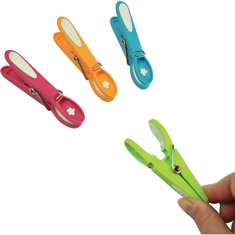 Pince à linge bi-matières extra fortes anti glissantes - Lot de 20