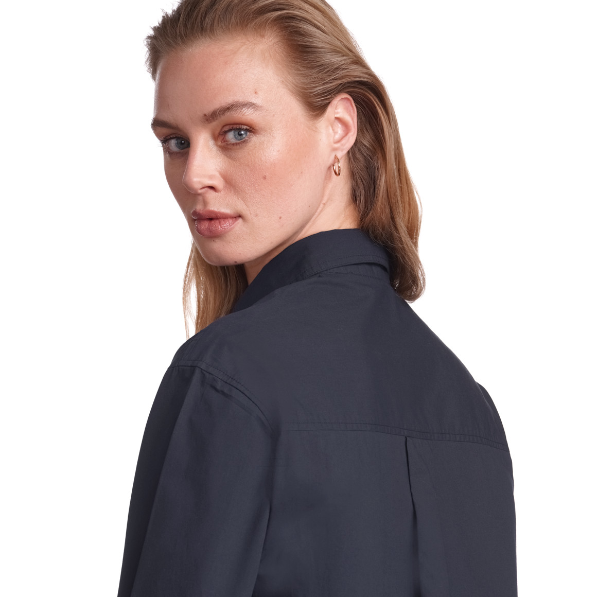 Jonas Nielsen Damen Bluse mit Tasche dunkelblau