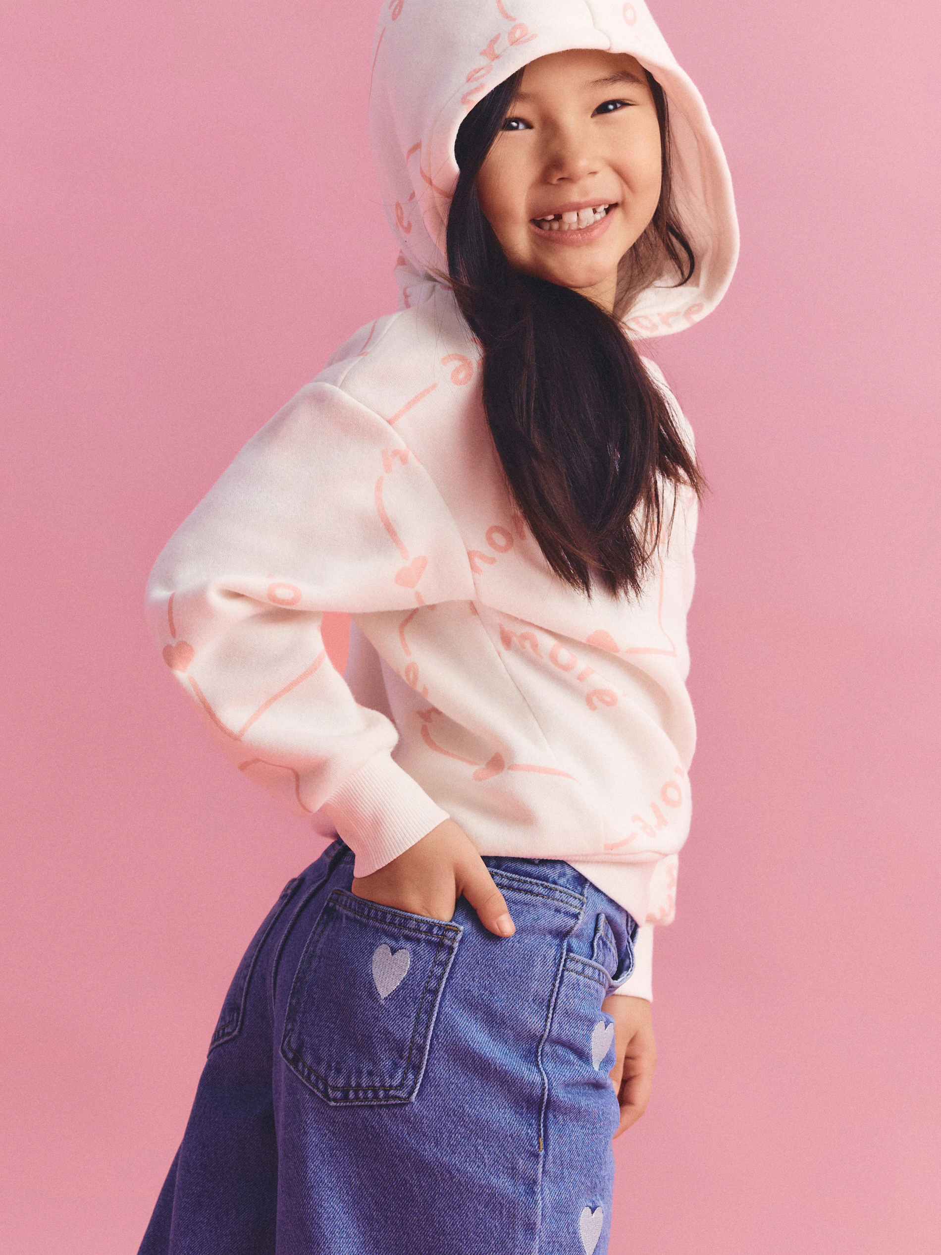 Jeans im Wide leg-Fit mit Stickereidetail