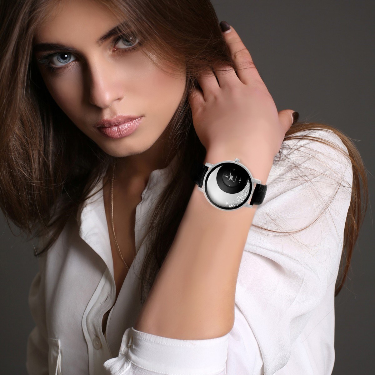 Montre Luna SC Crystal ornée de plus de 100 Cristaux scintillants et son Collier