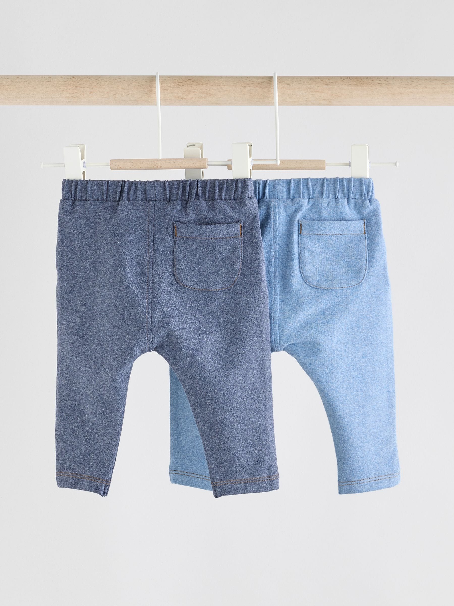 Blauw - Verpakking van 2 babyleggings (0 mnd -2 jr)