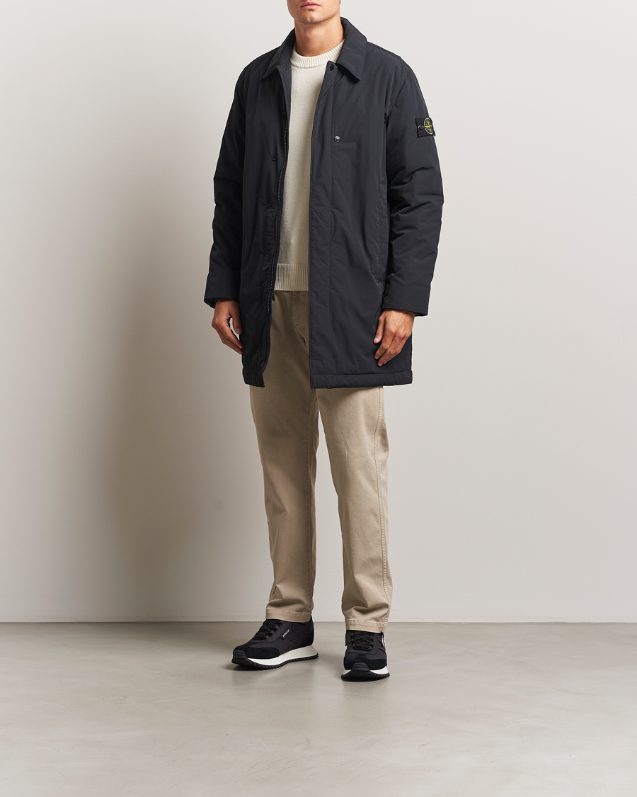 Stone Island Micro Twill Primaloft Padded Coat Black