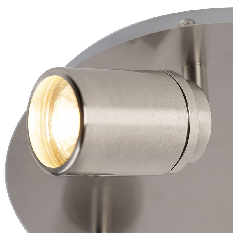 Moderne badkamer spot staal 3-lichts IP44 - Ducha