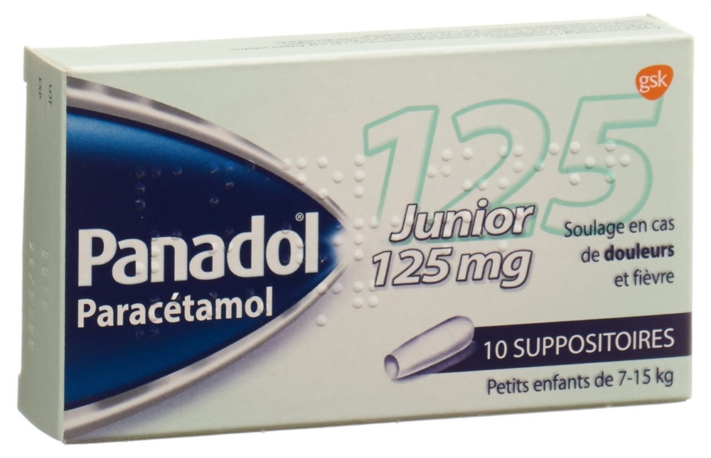 Panadol Junior Supp 125 mg Blist 10 Stk