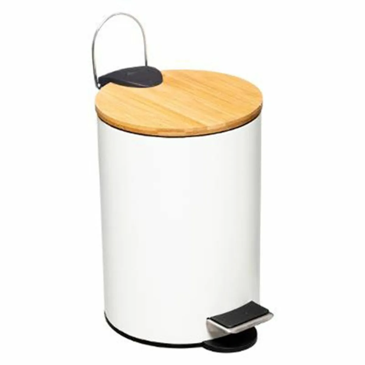 Cubo Pedal 3L Couvercle Bambou Moderno
