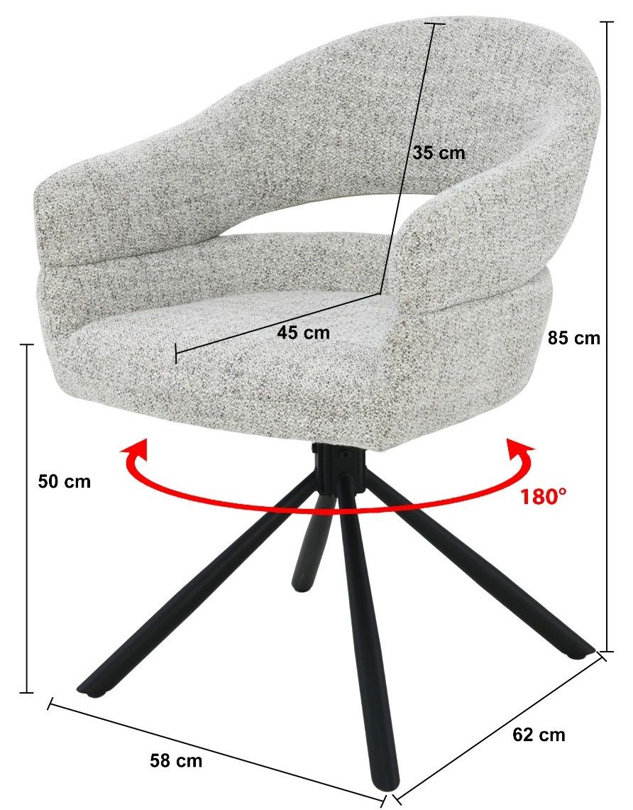 Eetkamerstoel Bisque Oasis Linn B58 x D62 x H85 cm