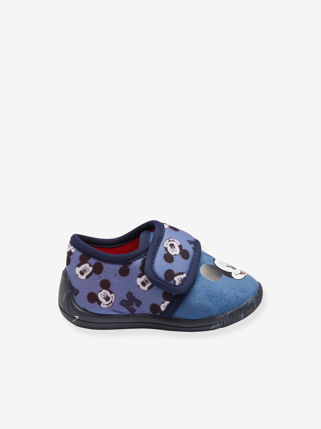 Pantufas DS® Mickey Mouse, amarelo escuro, lisas com estampa.