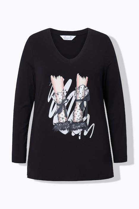 Langarmshirt, Classic Fit, Schuh-Motiv