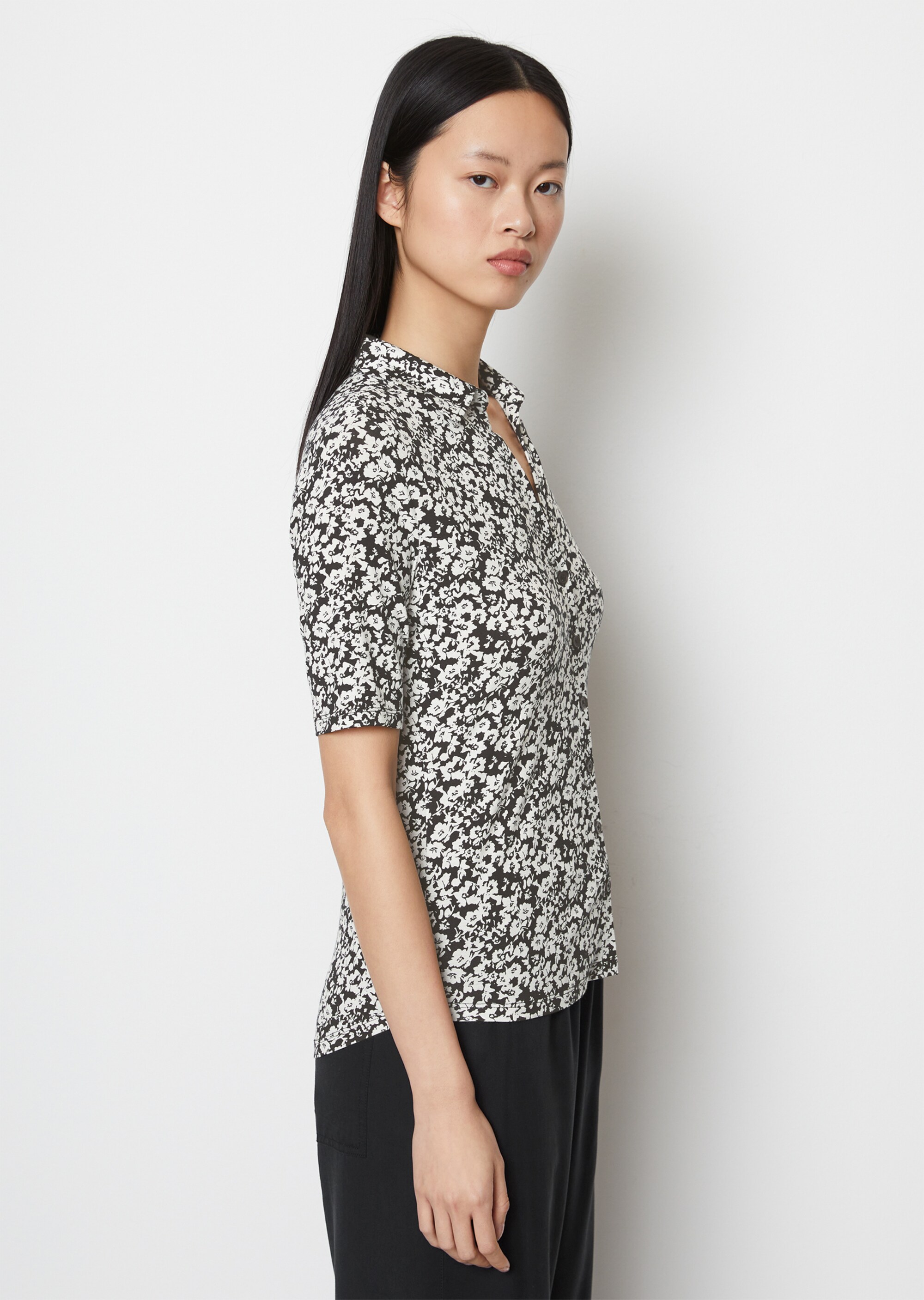 Jerseybluse regularaus LENZING™ ECOVERO™