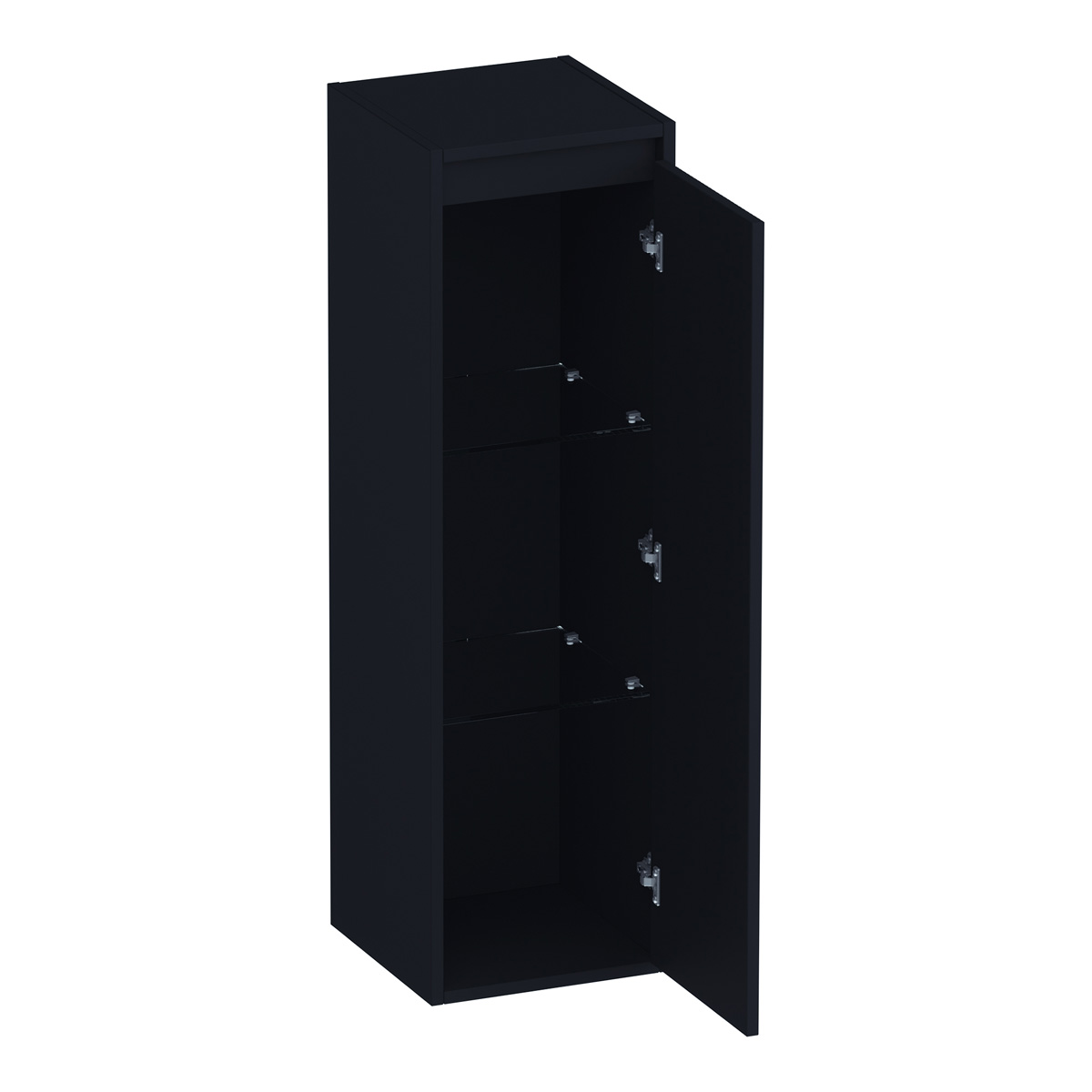 Brauer Adore Wavy kolomkast 120cm rechtsdraaiend zwart mat
