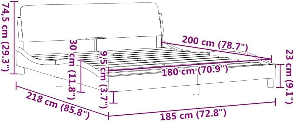 Dover Dark Green Velvet Queen Bed Frame, 180x200 cm, Metal & Solid Pine Wood Platform with Headboard, Sturdy Slats for Mattress Support, Elegant Wavy Design for Bedroom