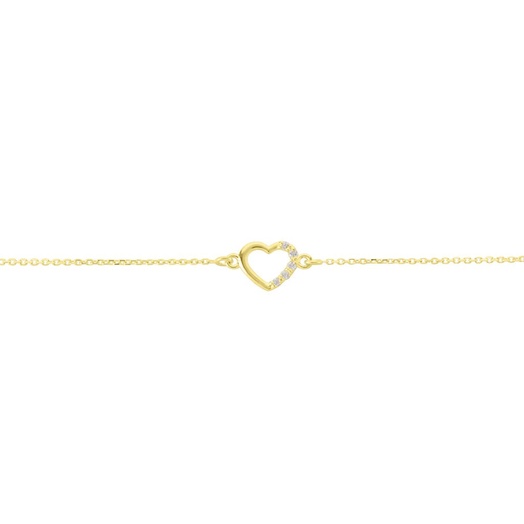 Bracelet Or Jaune Vehanouche Oxydes De Zirconium