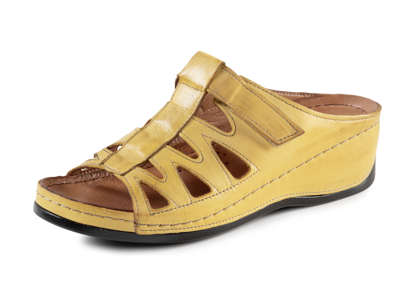 Gemini Pantolette aus teilweise schattiertem Rind-Nappaleder