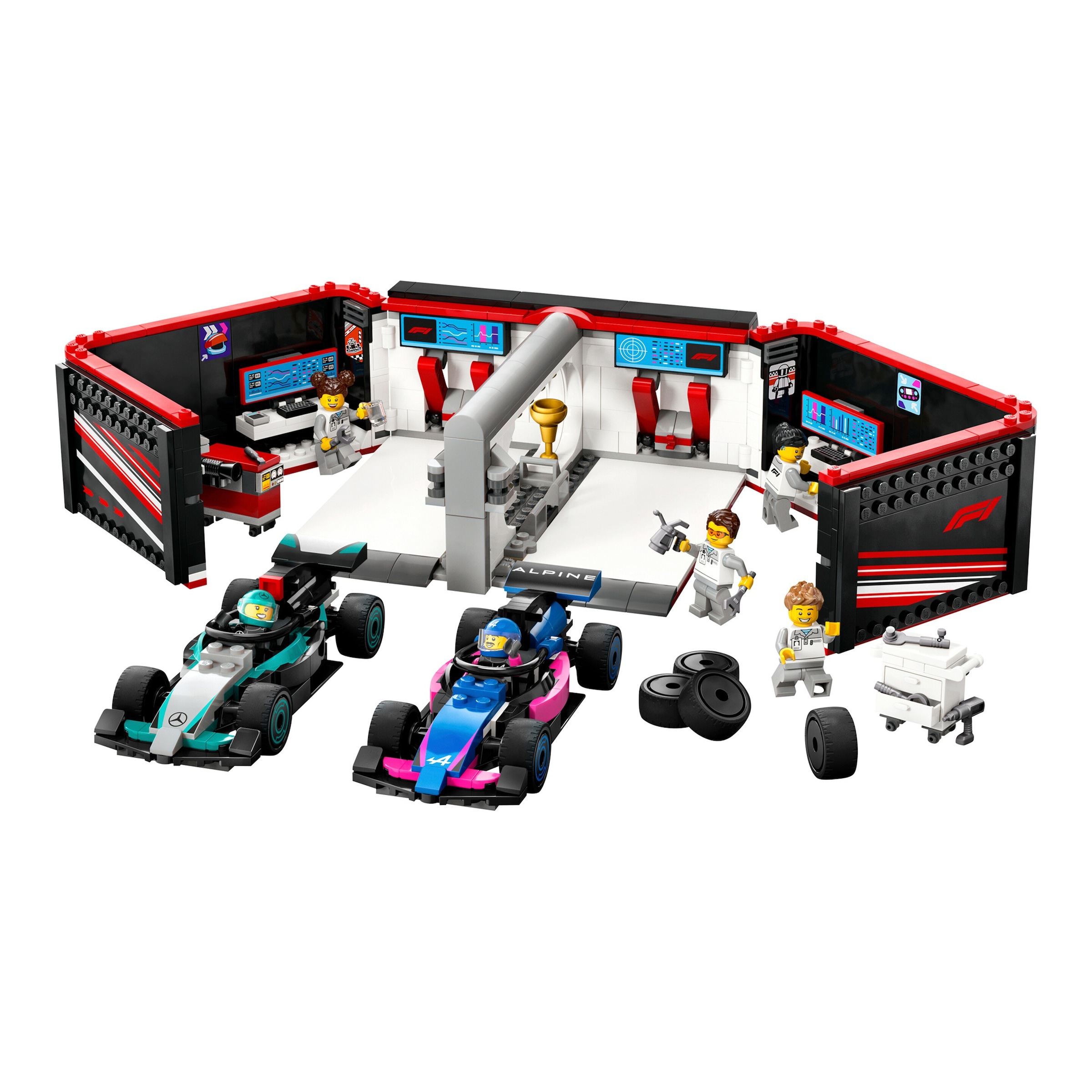 LEGO® - CITY 60444 F1® Garage mit Mercedes-AMG & Alpine Rennautos