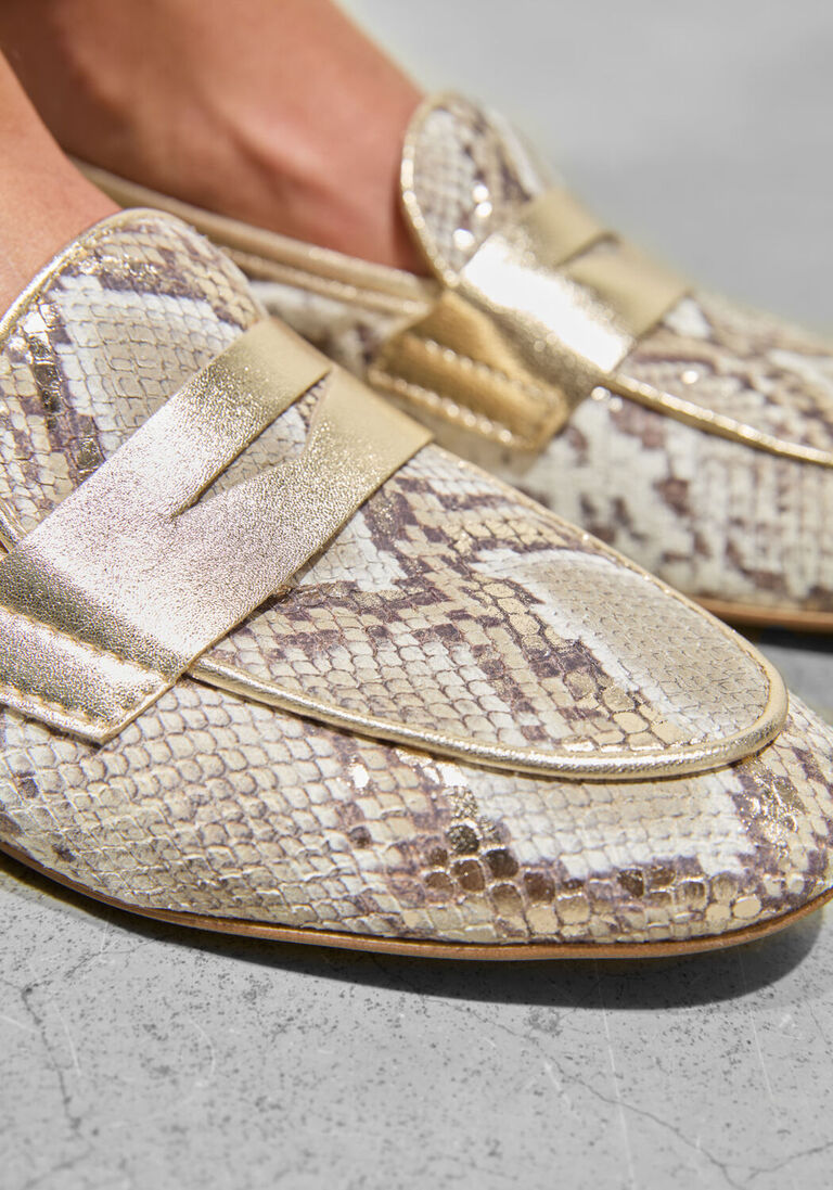 gouden stefano lauran loafers iris