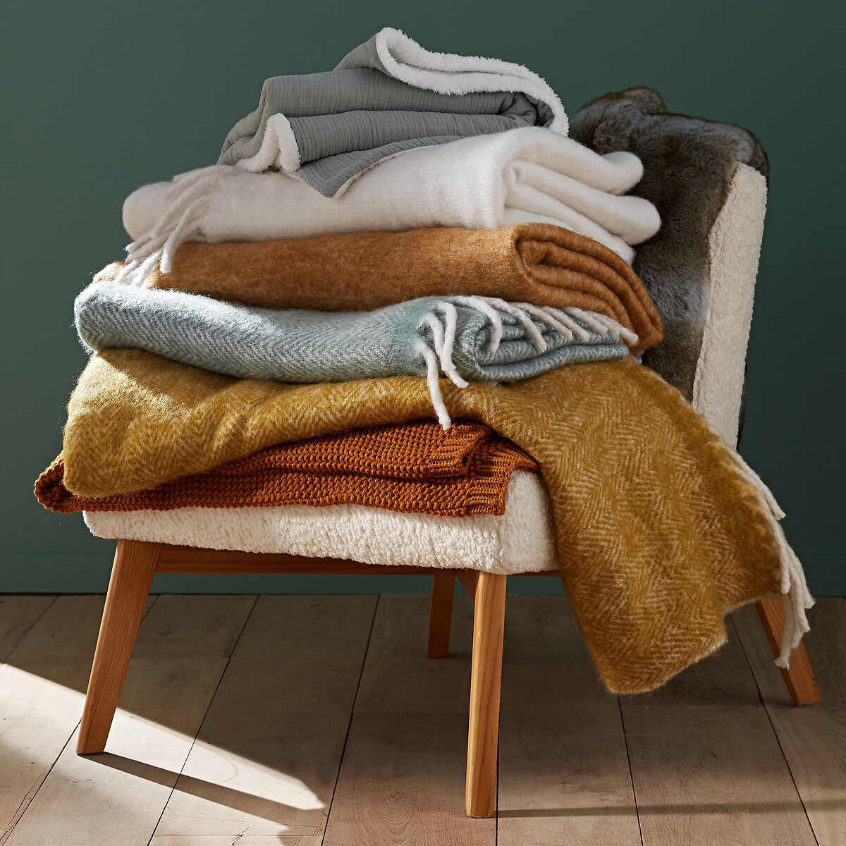 LA REDOUTE INTERIORS<br>Xadrez em tetra e sherpa, Kumla