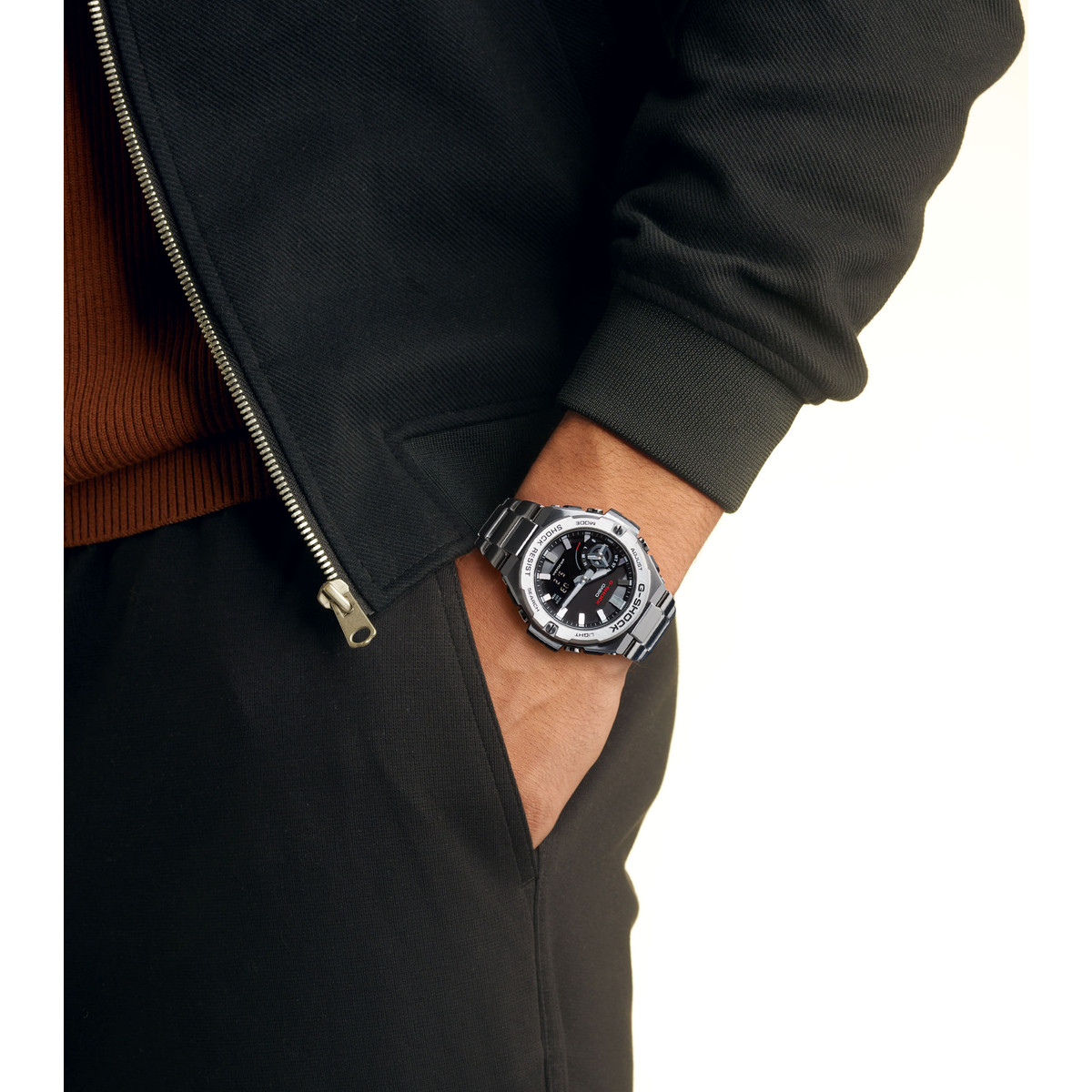 Montre G-SHOCK PREMIUM homme bracelet acier argent