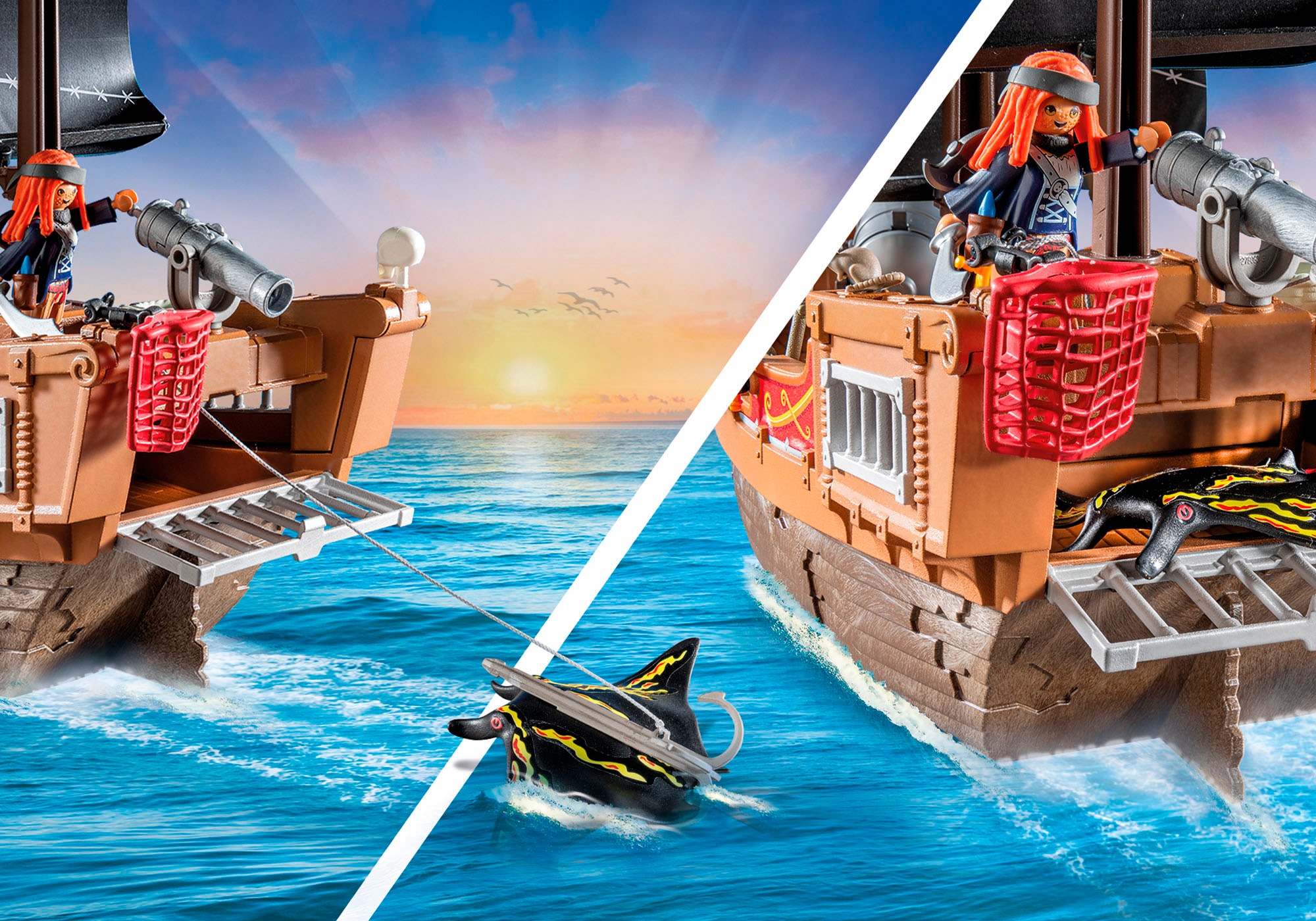 Playmobil® Konstruktions-Spielset »Grosses Piratenschiff (71530), Pirates« Made in Europe