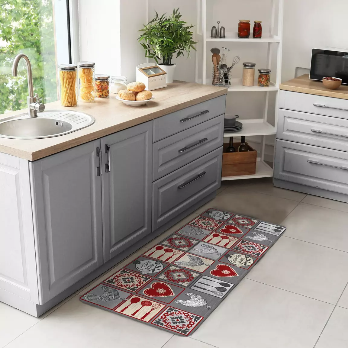 Tapis de cuisine (45 x 120 cm) Rustico Rouge