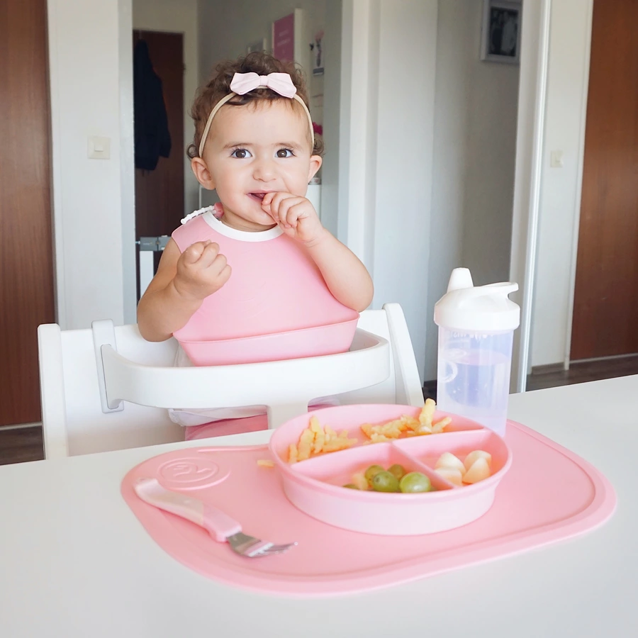 TWISTSHAKE Kinderteller mit einer Unterteilung 6+ Monate pastel rosa