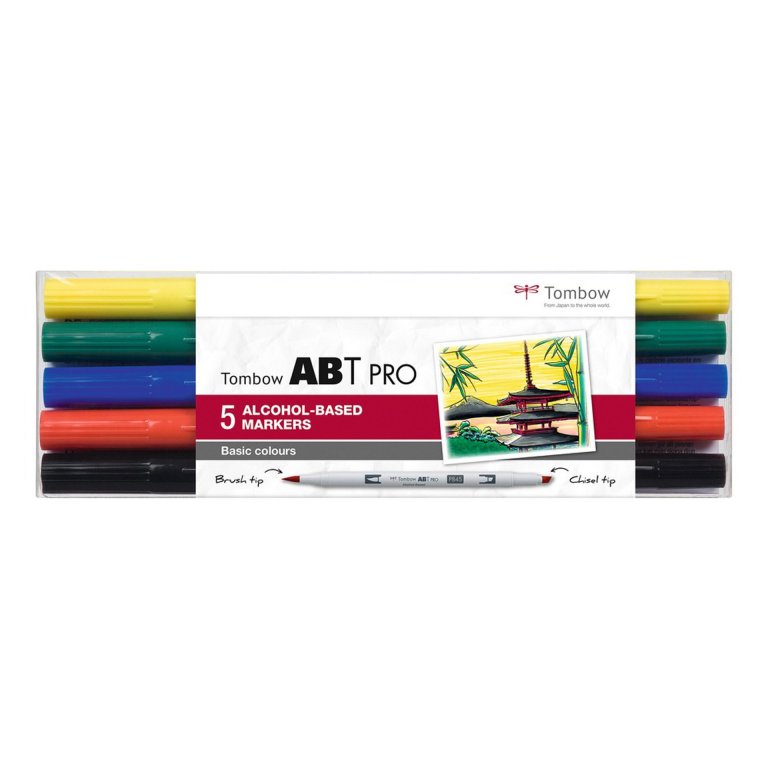 Tombow Alkoholmarker ABT PRO, 5er-Set