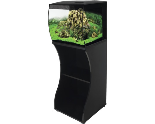 Fluval Flex 57 L aquariumcombinatie met LED-verlichting, filtersysteem, infrarood afstandsbediening en zwarte kast