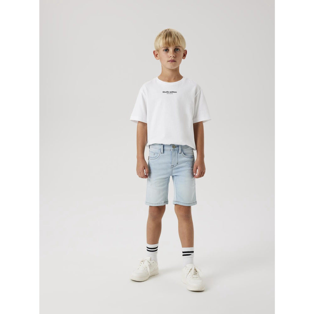 Køb Name It Light Blue Denim Theo Denim Shorts Noos