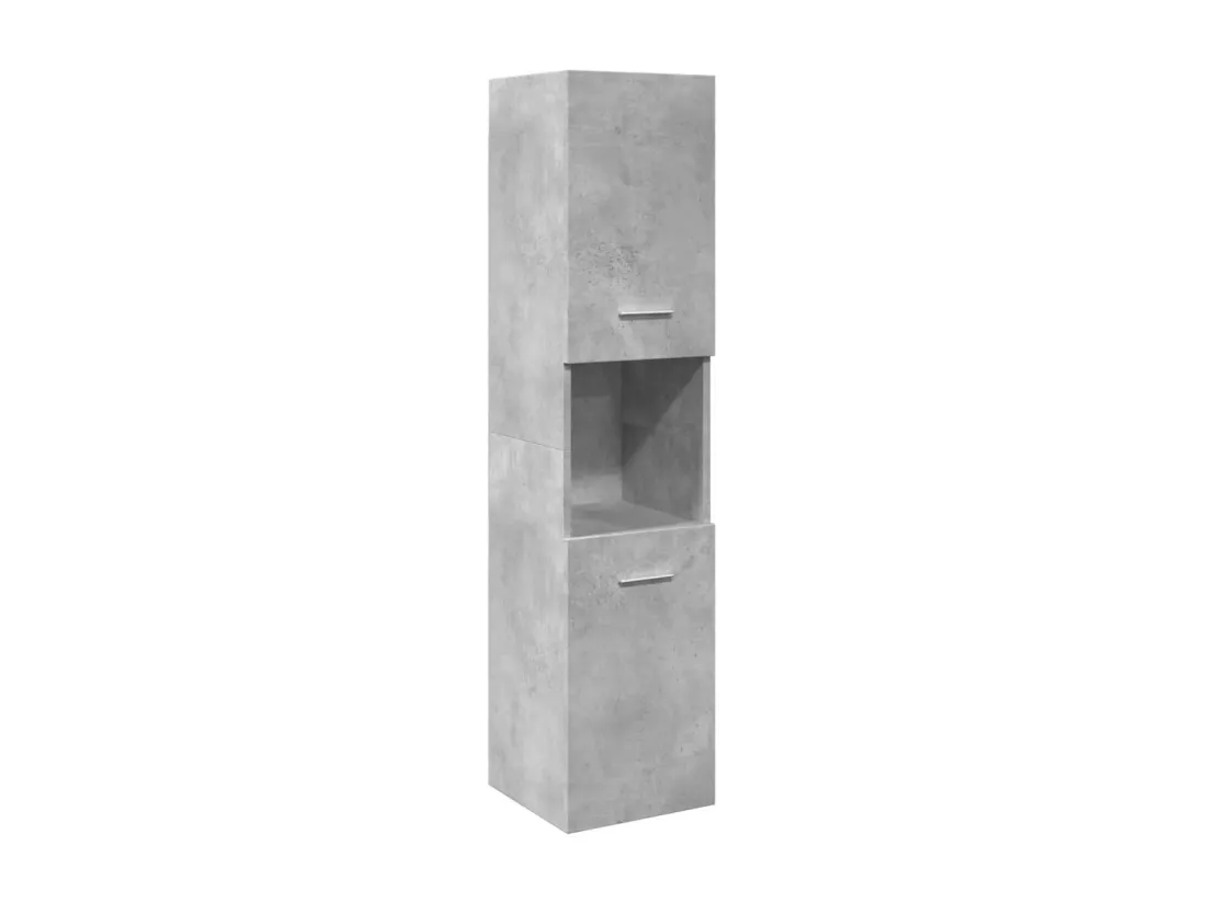 Ensemble de meubles de salle de bain 4 pcs gris béton