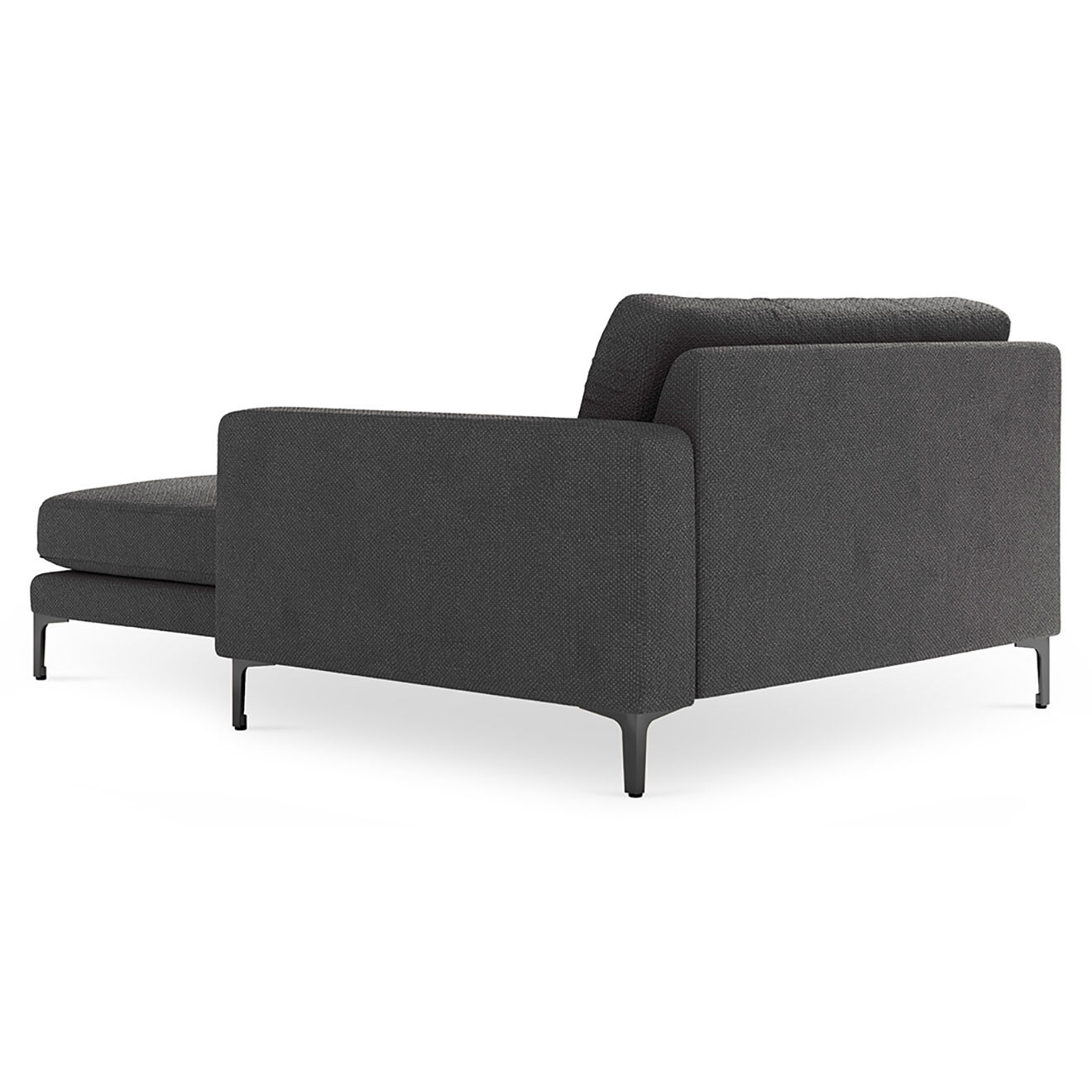 Mazzini Sofas Chaise Longue Droite Venus gris foncé - 160x104x90 cm