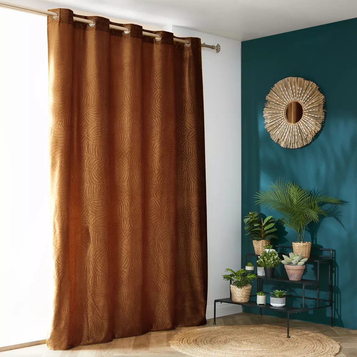 Rideau obscurcissant velours (180 x 260 cm) Fern Camel