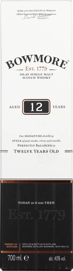 BOWMORE 12 YEARS SINGLE MALT 70CL
