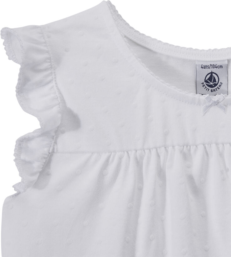 Petit Bateau PYJACOURT ECUME 2A Hvid