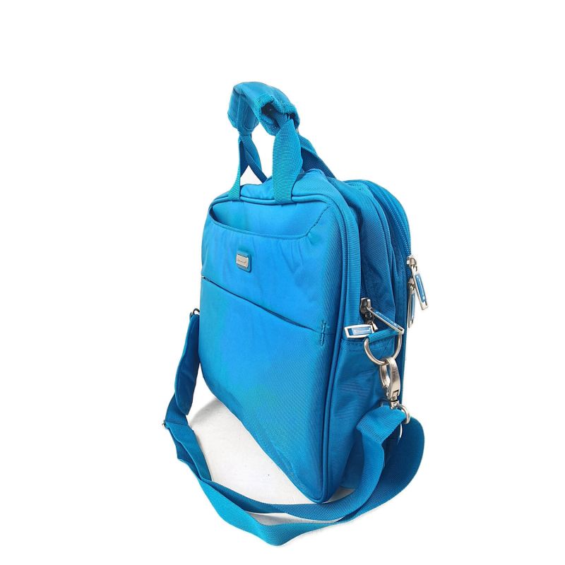 Sacoche ordinateur 28105A 2 compartiments 15.6 pouces 40 cm Teal bleu