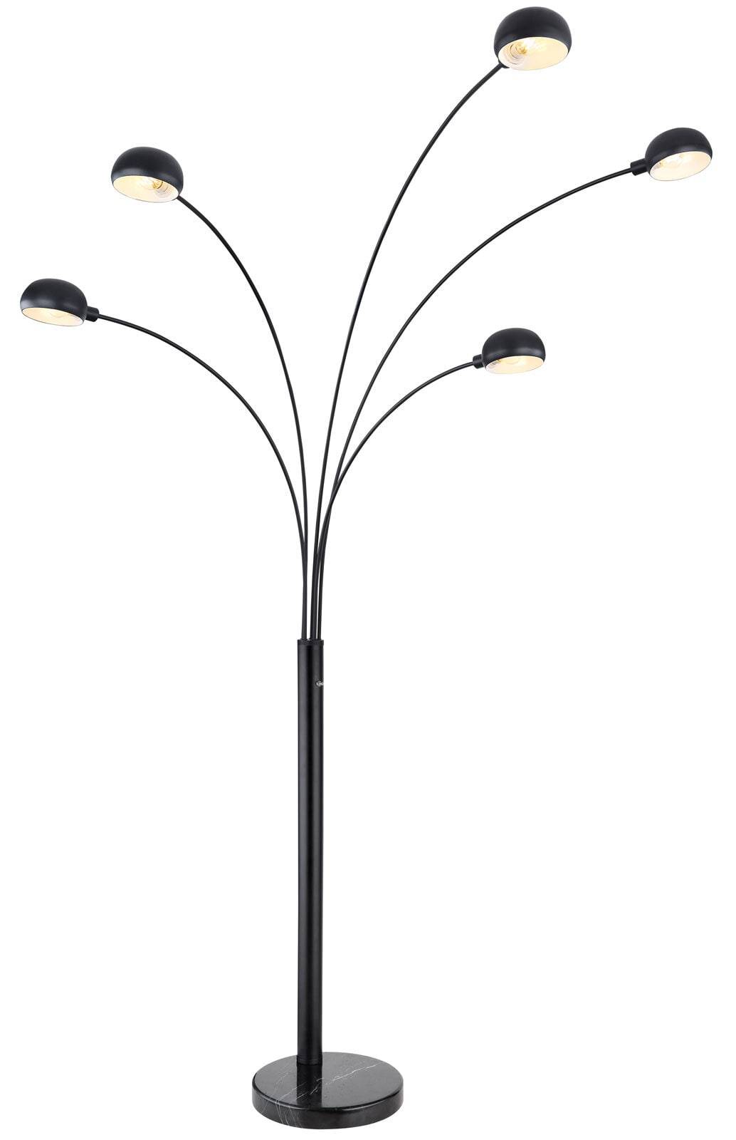 SEYMOUR Stehlampe schwarz 58228NB, B/H/T: 130 x 200 x 120 cm, Metall, Stein