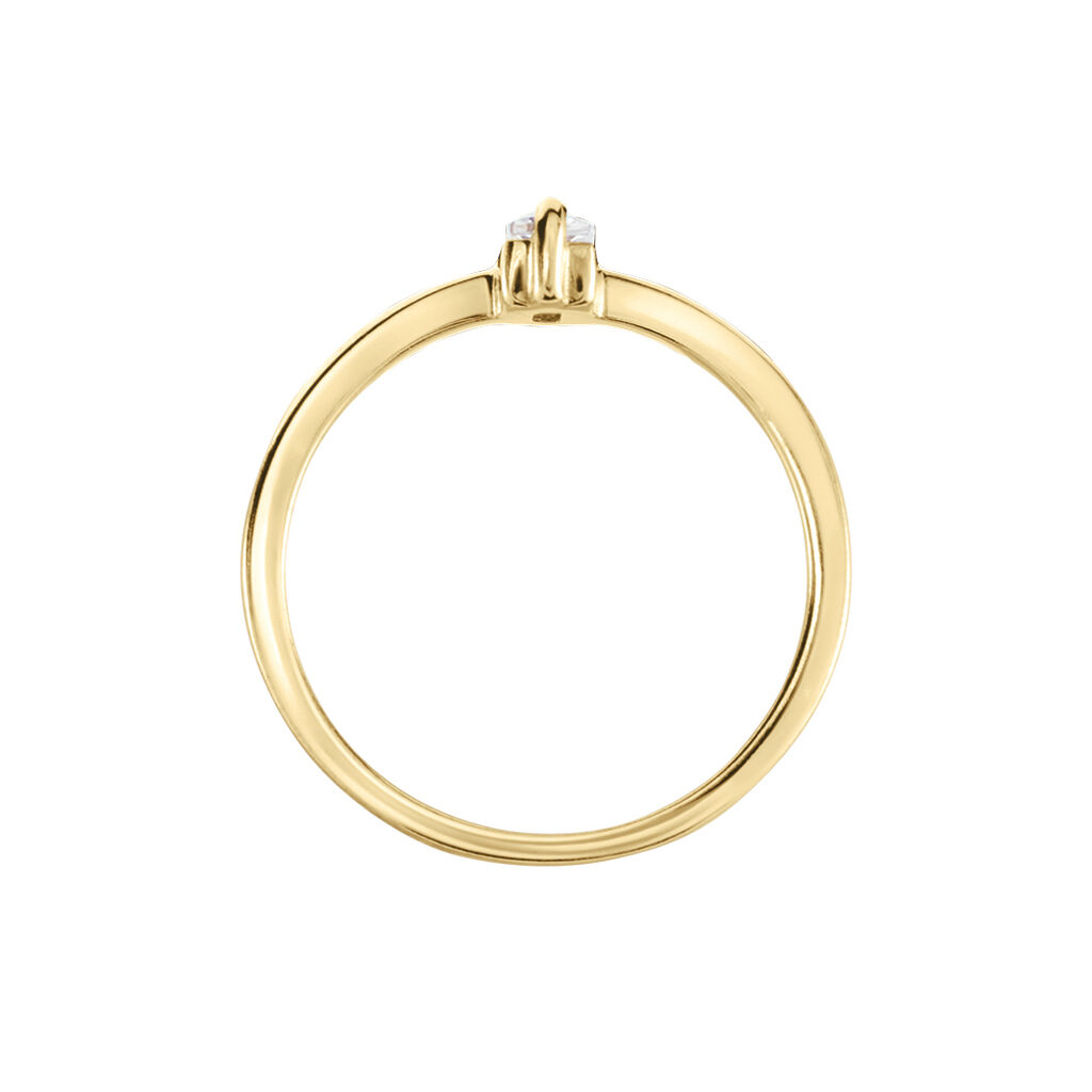 Bague Nila Plaqué Or Jaune Oxyde De Zirconium