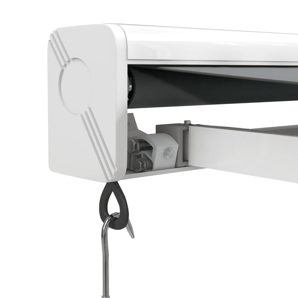 Auvent rétractable anthracite 4x3 m tissu et aluminium