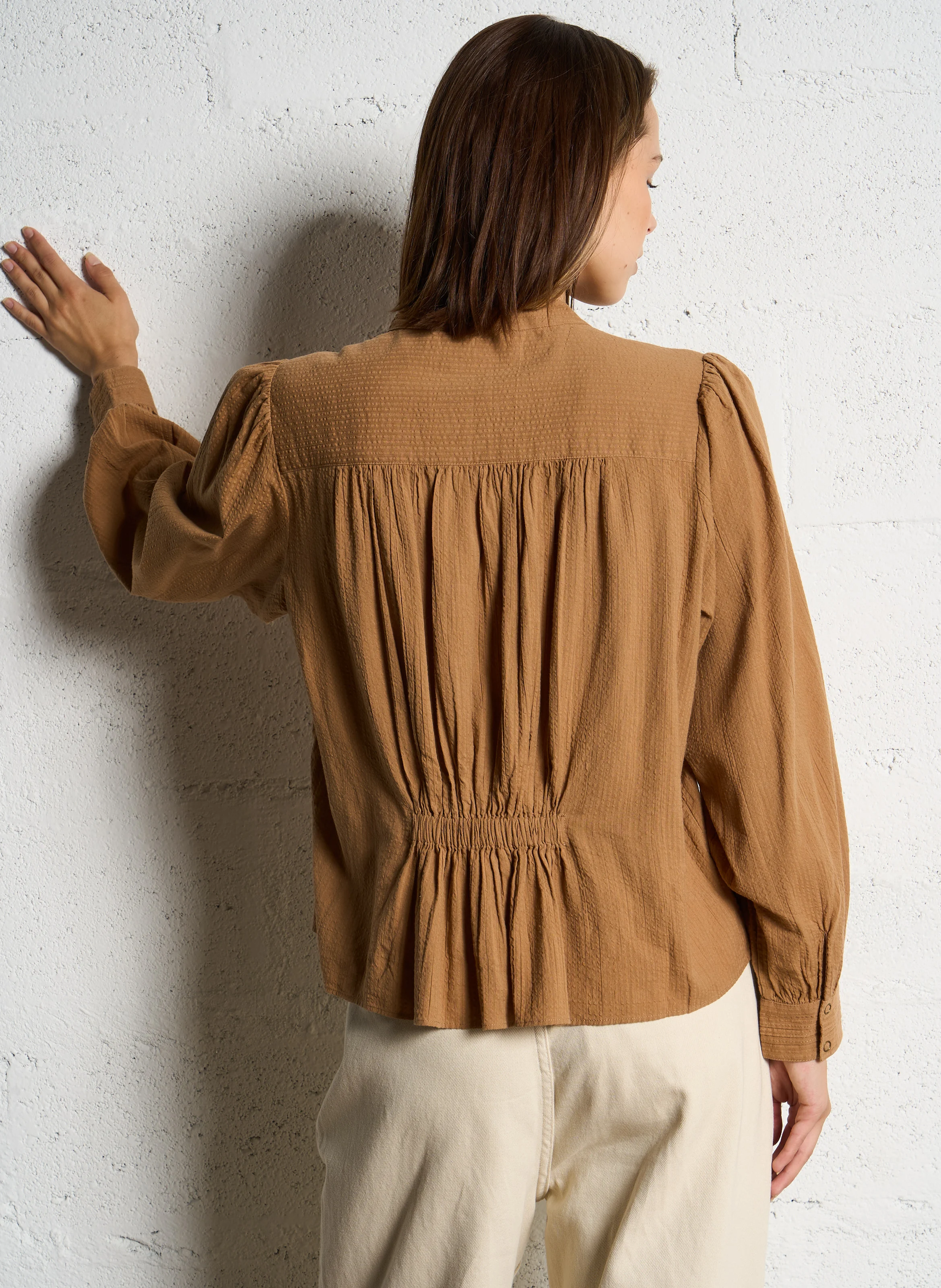 KAVINSKY - Blouse col rond en coton | Marron