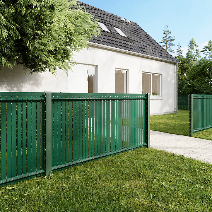 Poteau de clôture à encoche Blooma vert h.110 cm